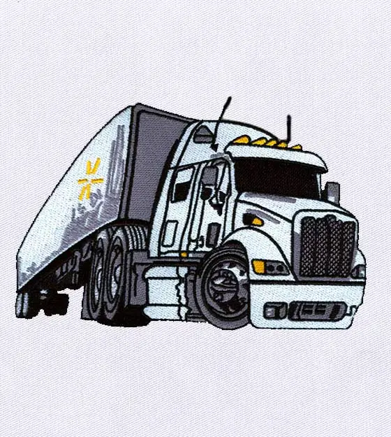 Illustrious Heavy Loader Truck Embroidery Design