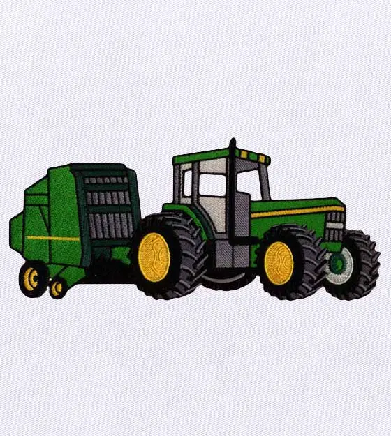 Casual and Graceful Tractor Embroidery Design