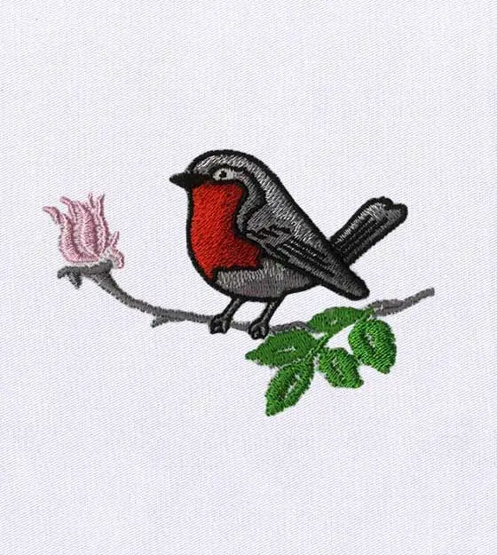 Cute and Delightful Robin Bird Embroidery Design