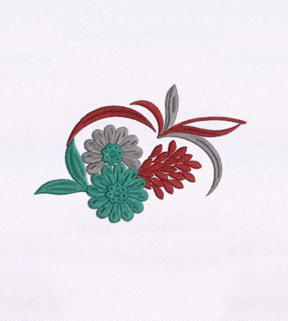 Meticulously Fashioned Flower Quilting Embroidery Design