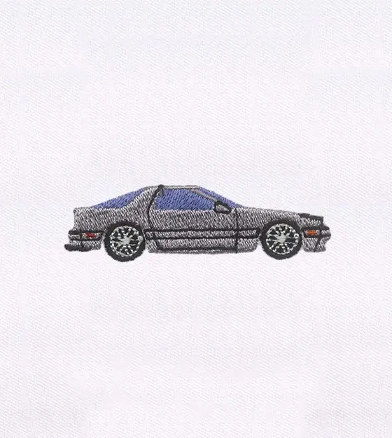 Luxurious Gray Car Cap Embroidery Design