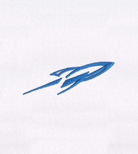 Outlined Blue Rocket Jet Cap Embroidery Design