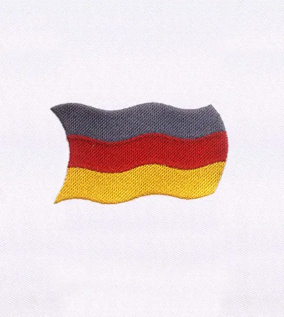 Flailing Germany Flag Cap Embroidery Design