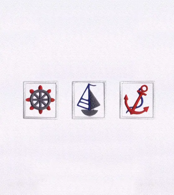 Marine Nautical Motifs Nursery Embroidery Design