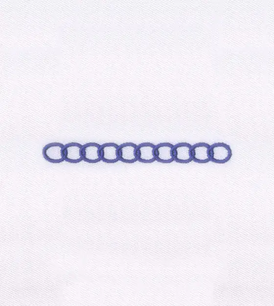 Linked Chain Blue Border Embroidery Design