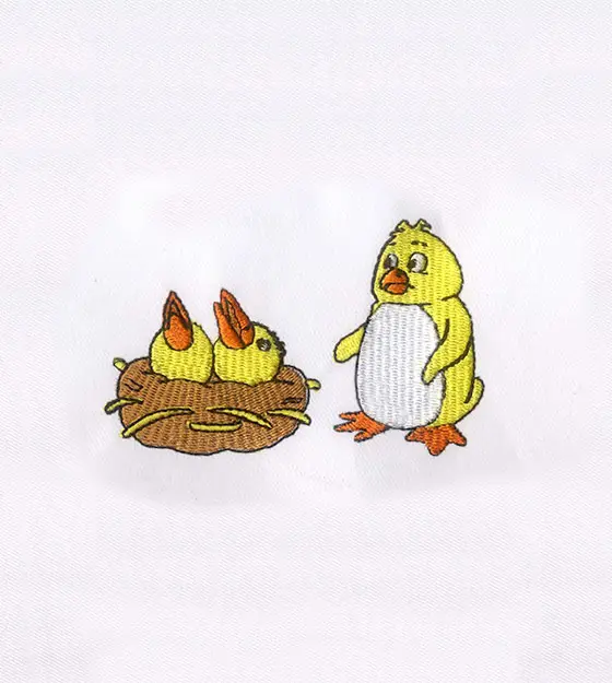 Cute Birds and Baby Chicks Embroidery Design