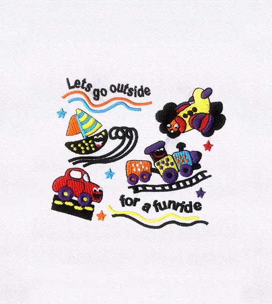 Vibrant and Fun Children Embroidery Design