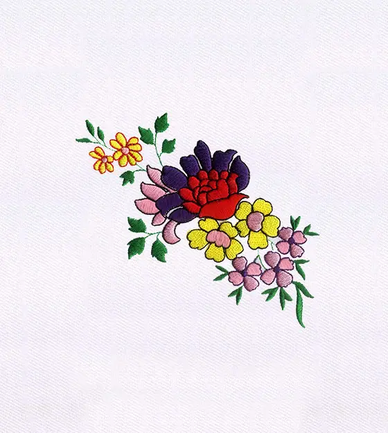 Breathtaking Colorful Rose Flowers Embroidery Design