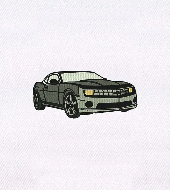 Luxurious and Elan Car Silhouette Embroidery Design