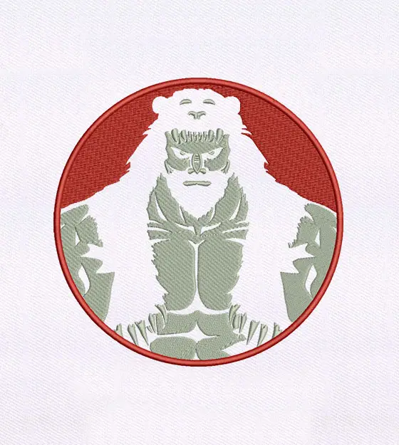 Muscular Mountain Man Embroidery Design