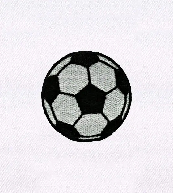 Iconic Monotone European Football Embroidery Design