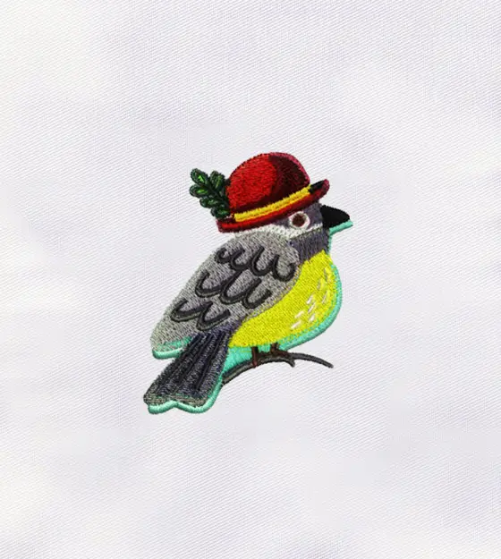 Stylish Little Bird Machine Embroidery Design