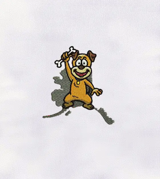 Happy Dog Machine Embroidery Design