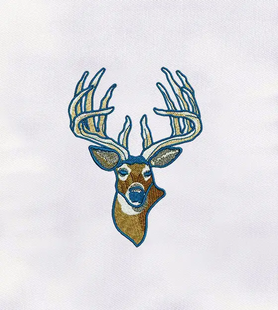 Deer Head Embroidery Design – Animal