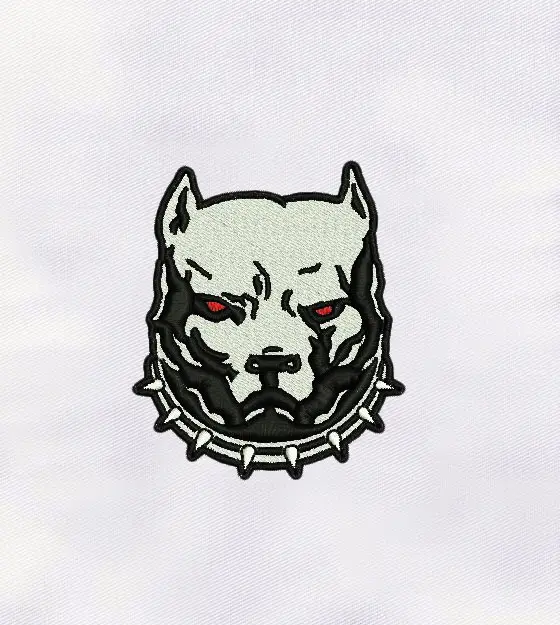 Staffy Face Embroidery Design