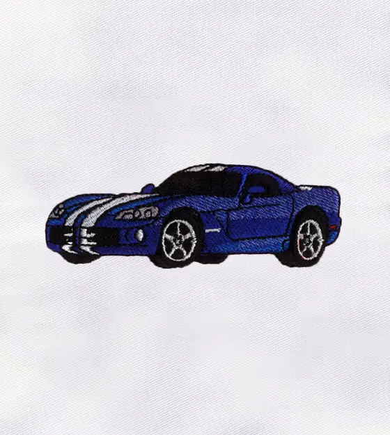 Furiously Dodge Viper Car Embroidery Design