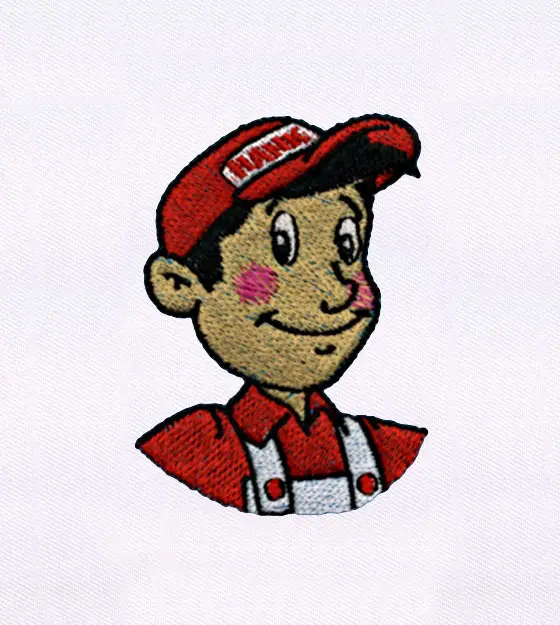 Cute Little Blushed Out Boy Embroidery Design