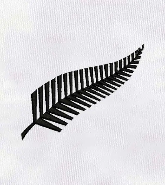 Symbol of New Zealand Silver Fern Embroidery Design
