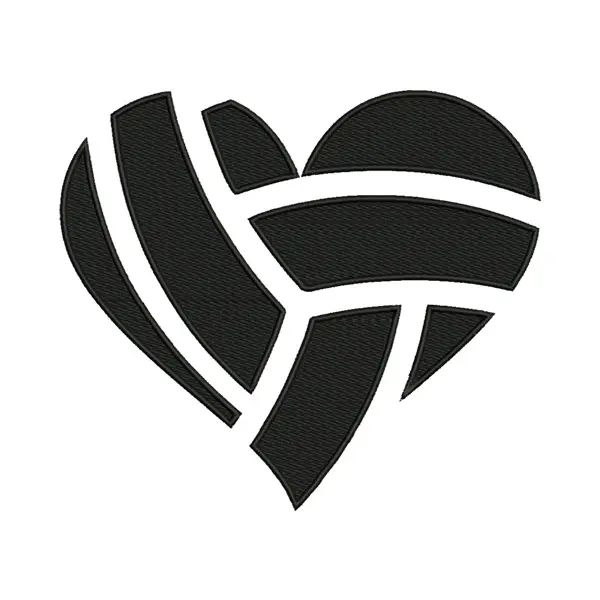 Basketball Heart Embroidery Design – Sports