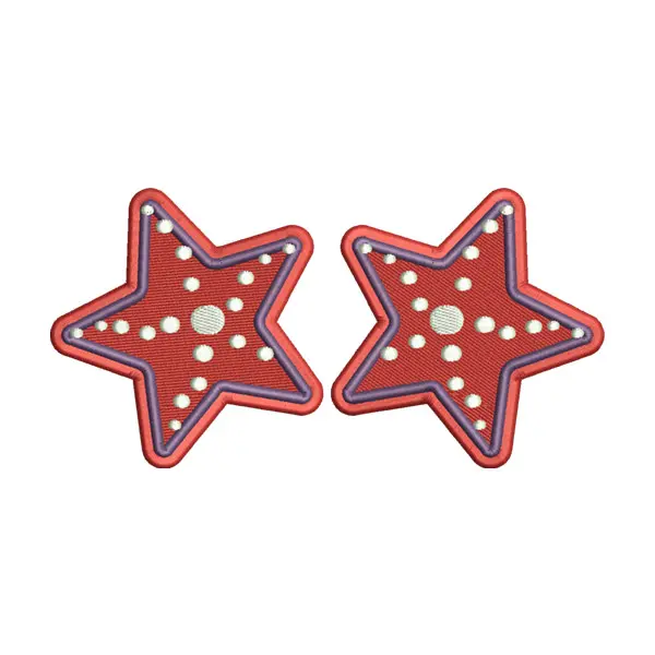 Red Star Embroidery Design
