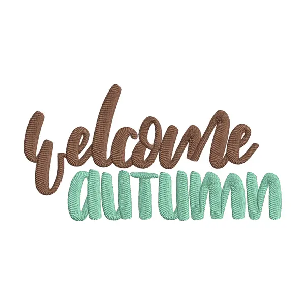 Welcome Autumn Embroidery Design
