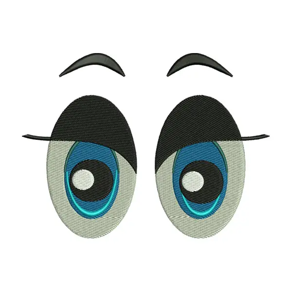 Cute & Exotic Eyes Embroidery Design