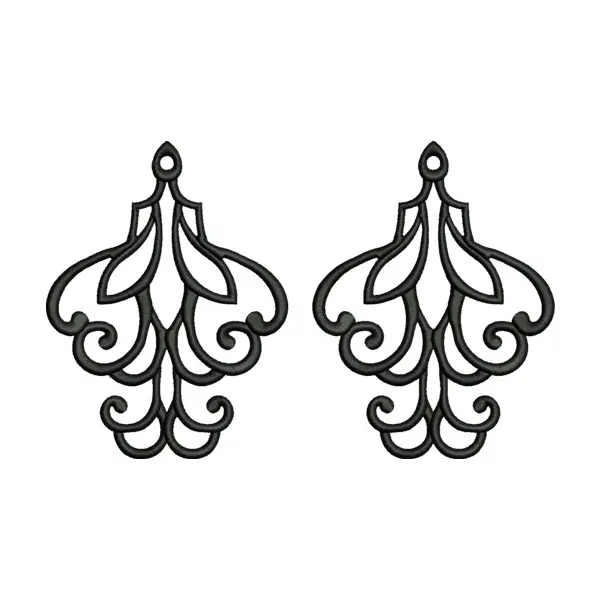 Chandelier Earrings Embroidery Design