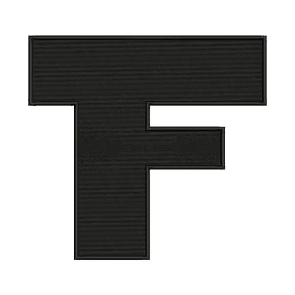 F Letter Alphabet Embroidery Design – Bold