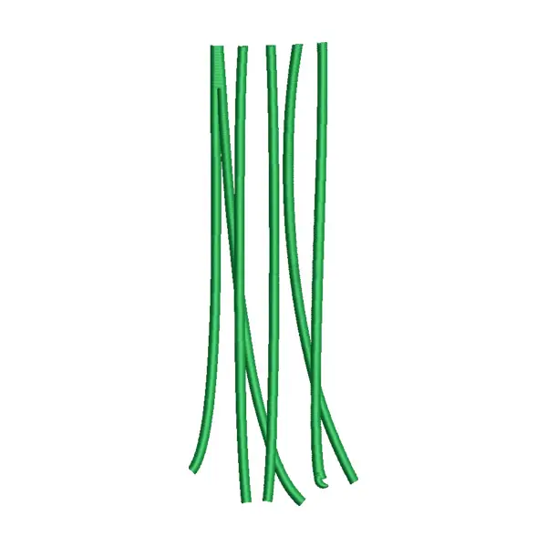 Green Seaweed Plant Embroidery Design
