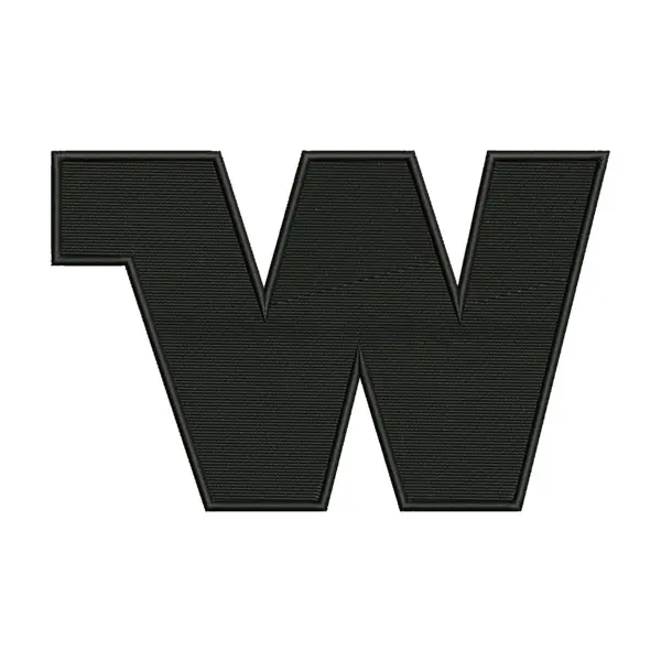 Wondrous W Letter Alphabet Embroidery Design