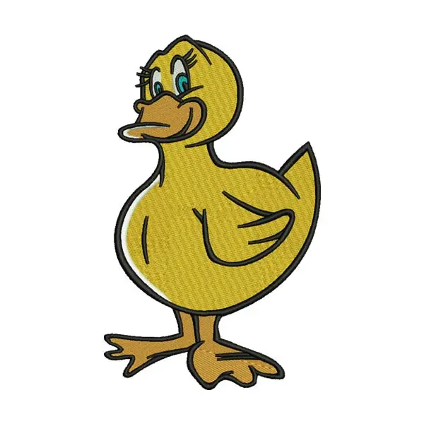 Enamoring Yellow Duck Embroidery Design