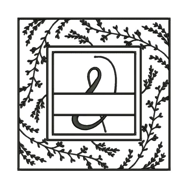 Floral Portrait with Treble Clef Embroidery Design