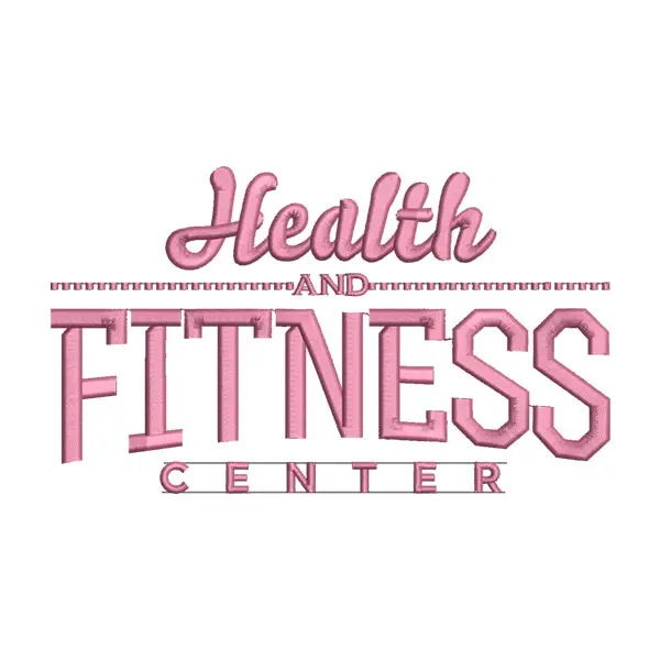 Health & Fitness Center Embroidery Design