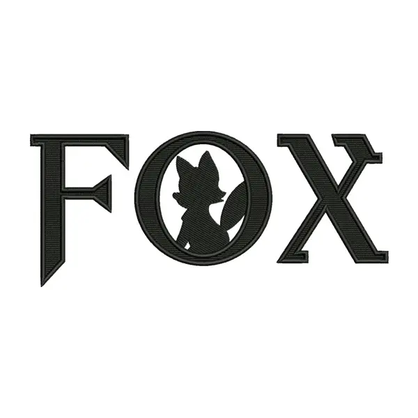 Fox Silhouette Embroidery Design