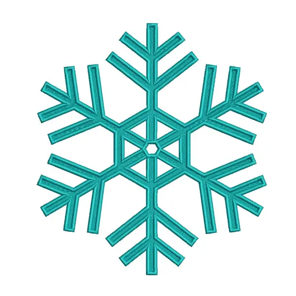 Snowflake Embroidery Design – Geometric Winter Machine Embroidery File