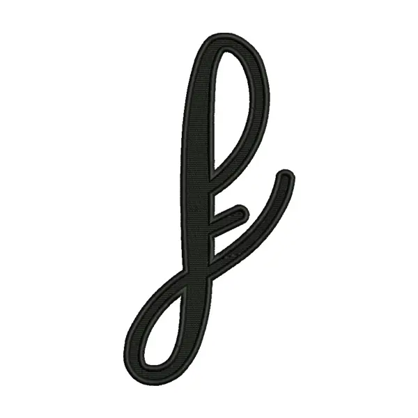 Uppercase Letter F Embroidery Design