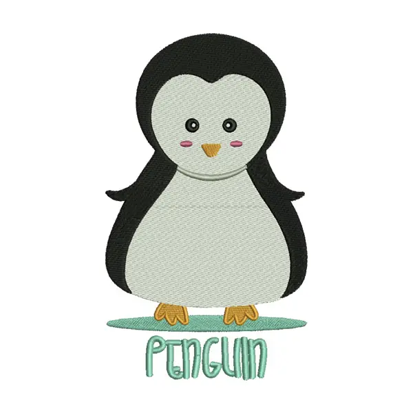 Cute Penguin Embroidery Design