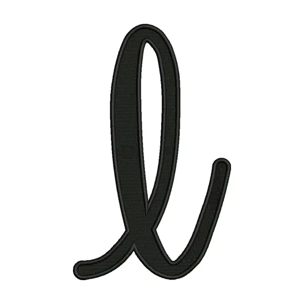 Letter I Embroidery Design – Script Monogram Alphabet