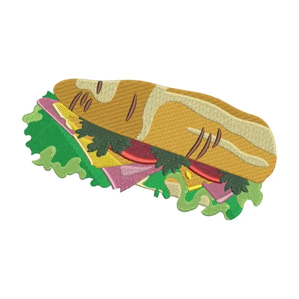 Sub Sandwich Embroidery Design