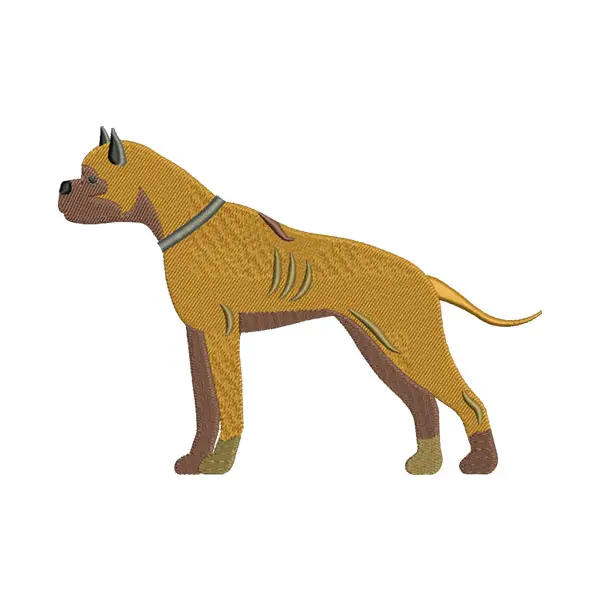 American Staffordshire Terrier Embroidery Design – Standing