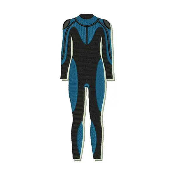 Scuba Diving Suit Embroidery Design