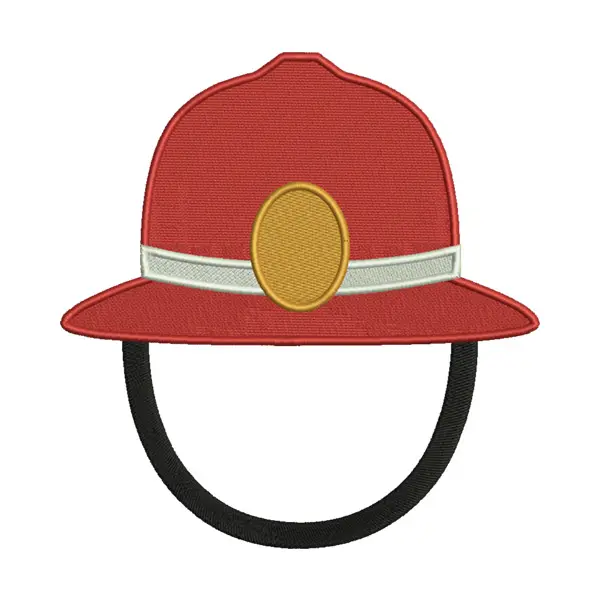 Firefighter Helmet Embroidery Design