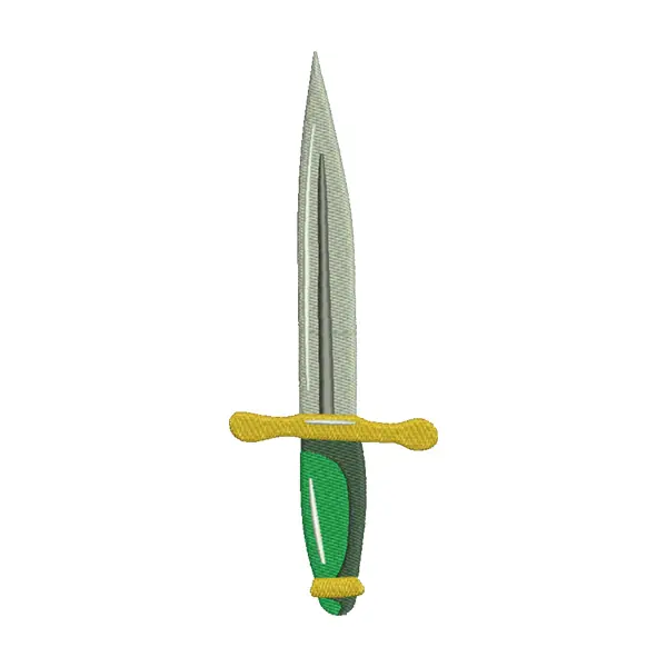 Dagger Embroidery Design – Crusader Knife Machine Embroidery File