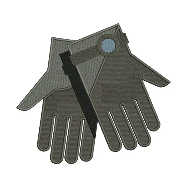 Cowboy Gloves Embroidery Design