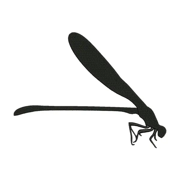 Dragonfly Embroidery Design – Leaning Insect Silhouette Machine Embroidery File