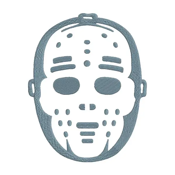 Ice Hockey Goalie Mask Embroidery Design