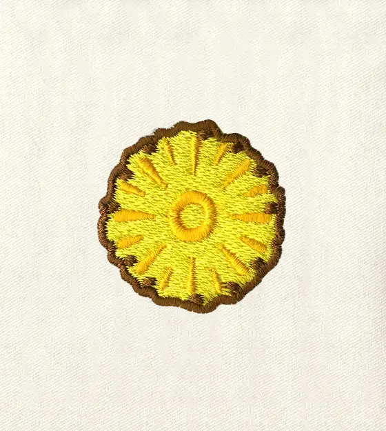 Pineapple Slice Embroidery Design