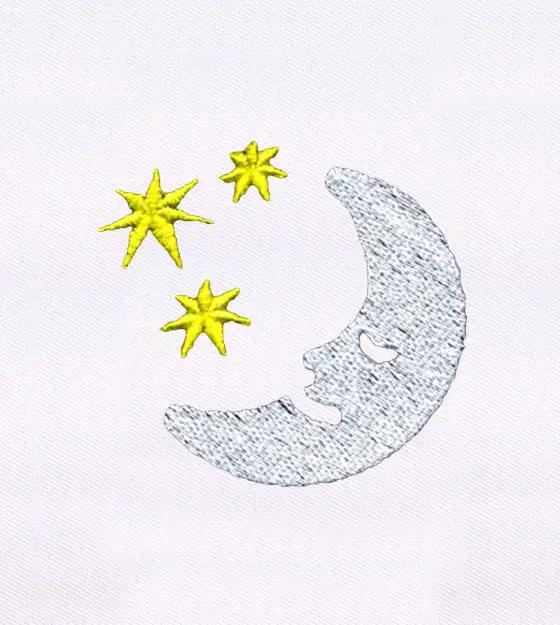 Stars & Moon Embroidery Design