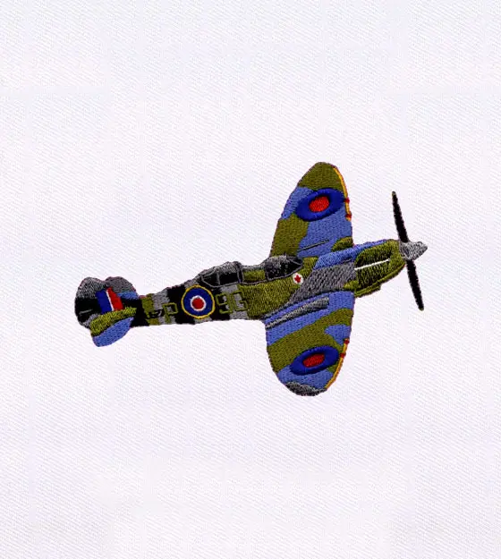 Supermarine Spitfire Aircraft Embroidery Design