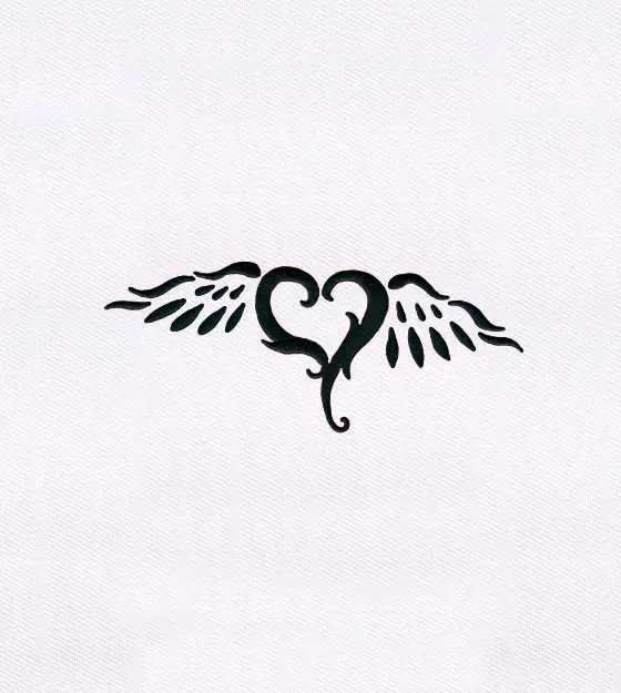 Winged Heart Embroidery Design